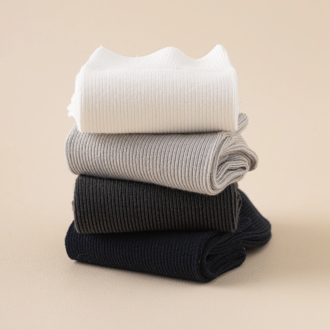 Men's 99% Supima® Cotton Fine-Ribbed Crew Socks