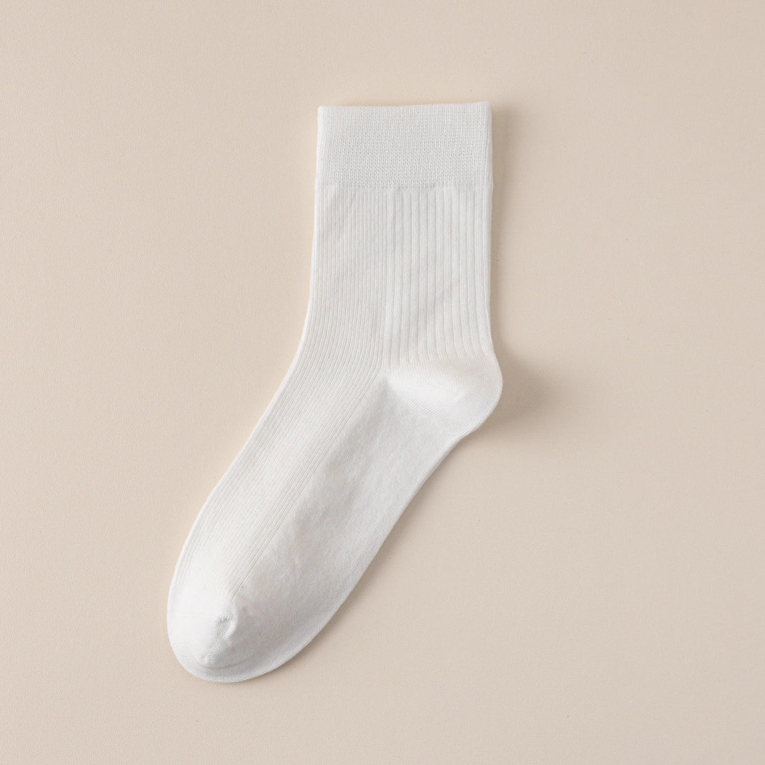 Women's 98% Cotton Fine-Ribbed Quarter Socks