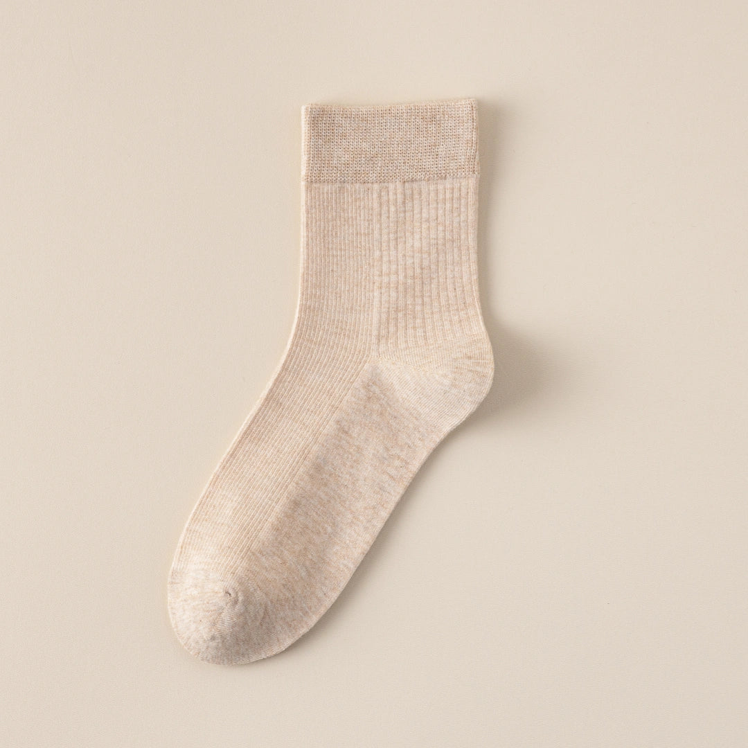 Women's 98% Cotton Fine-Ribbed Quarter Socks