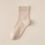 Women's 98% Cotton Fine-Ribbed Quarter Socks