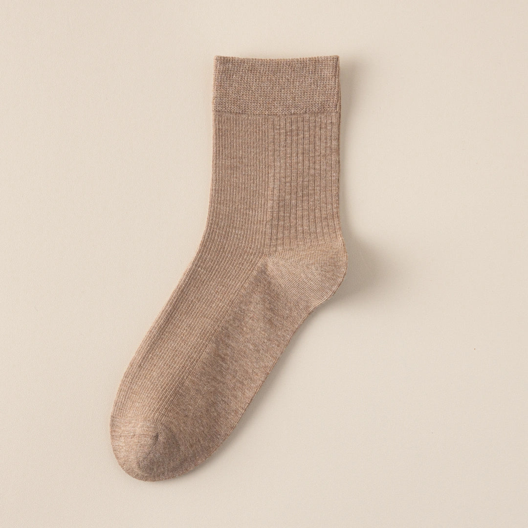 Women's 98% Cotton Fine-Ribbed Quarter Socks