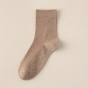 Women's 98% Cotton Fine-Ribbed Quarter Socks