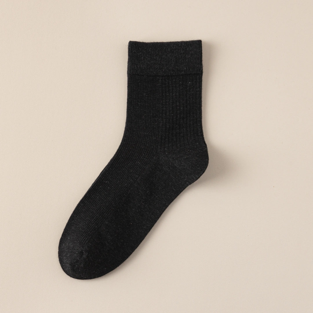 Women's 98% Cotton Fine-Ribbed Quarter Socks