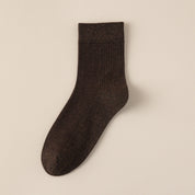 Women's 98% Cotton Fine-Ribbed Quarter Socks