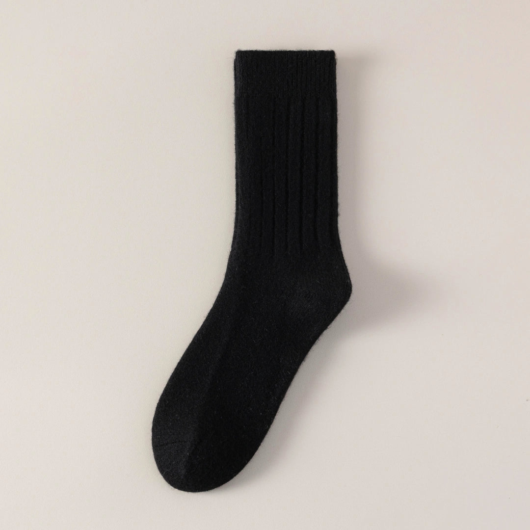 Men's 98% Merino Wool Mid-Weight Ribbed Crew Socks