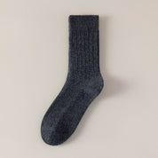 Men's 98% Merino Wool Mid-Weight Ribbed Crew Socks