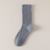 Men's 98% Merino Wool Mid-Weight Ribbed Crew Socks