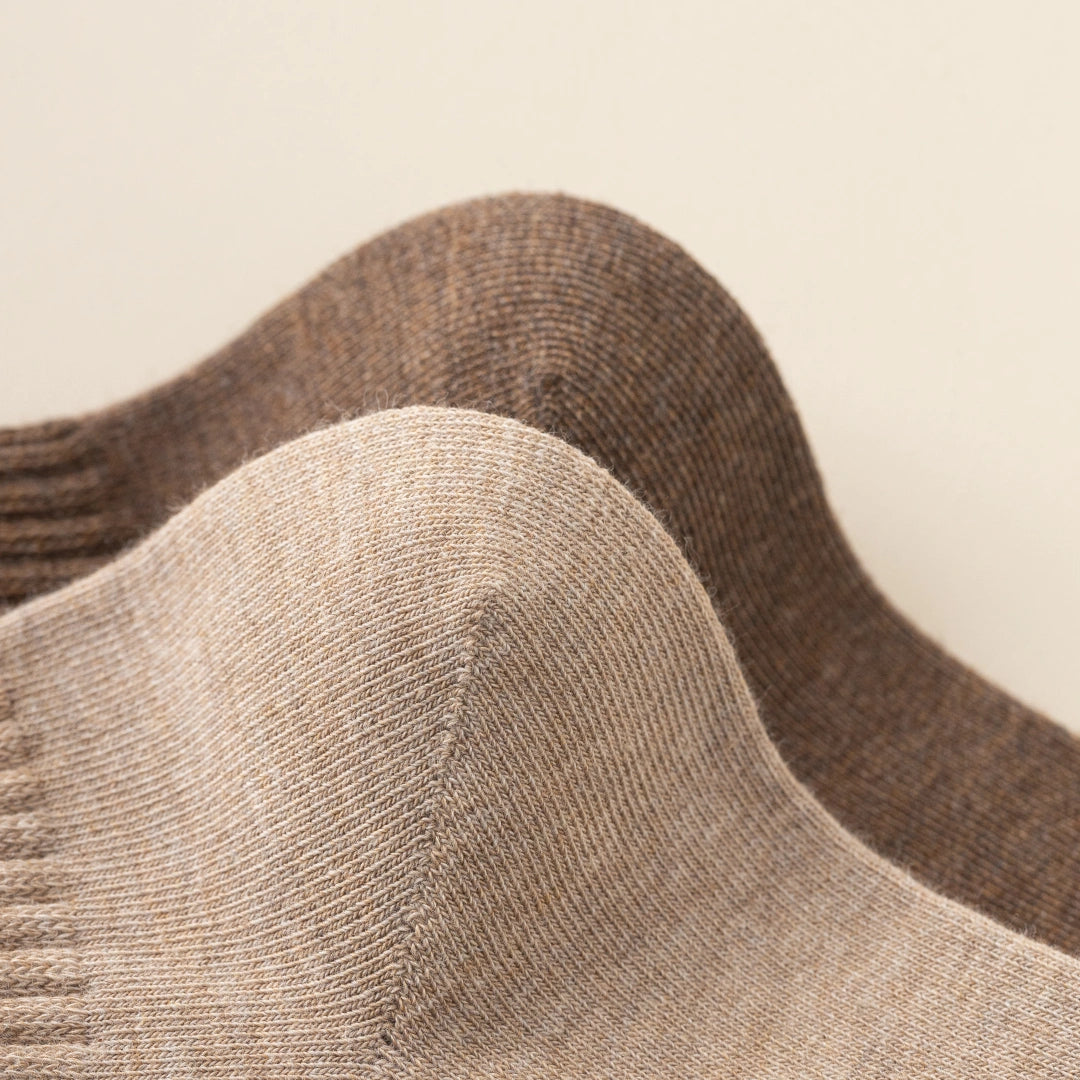 Men's Dual-Knit Cotton-Faced Worsted Wool-Lined Thermal Crew Socks