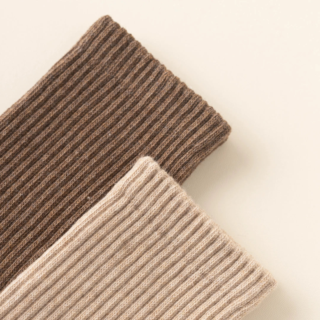 Men's Dual-Knit Cotton-Faced Worsted Wool-Lined Thermal Crew Socks