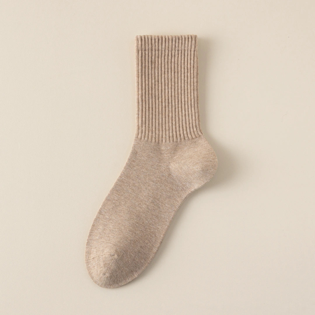 Men's Dual-Knit Cotton-Faced Worsted Wool-Lined Thermal Crew Socks