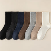 Men's Dual-Knit Cotton-Faced Worsted Wool-Lined Thermal Crew Socks