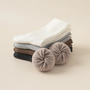 Men's Dual-Knit Cotton-Faced Worsted Wool-Lined Thermal Crew Socks
