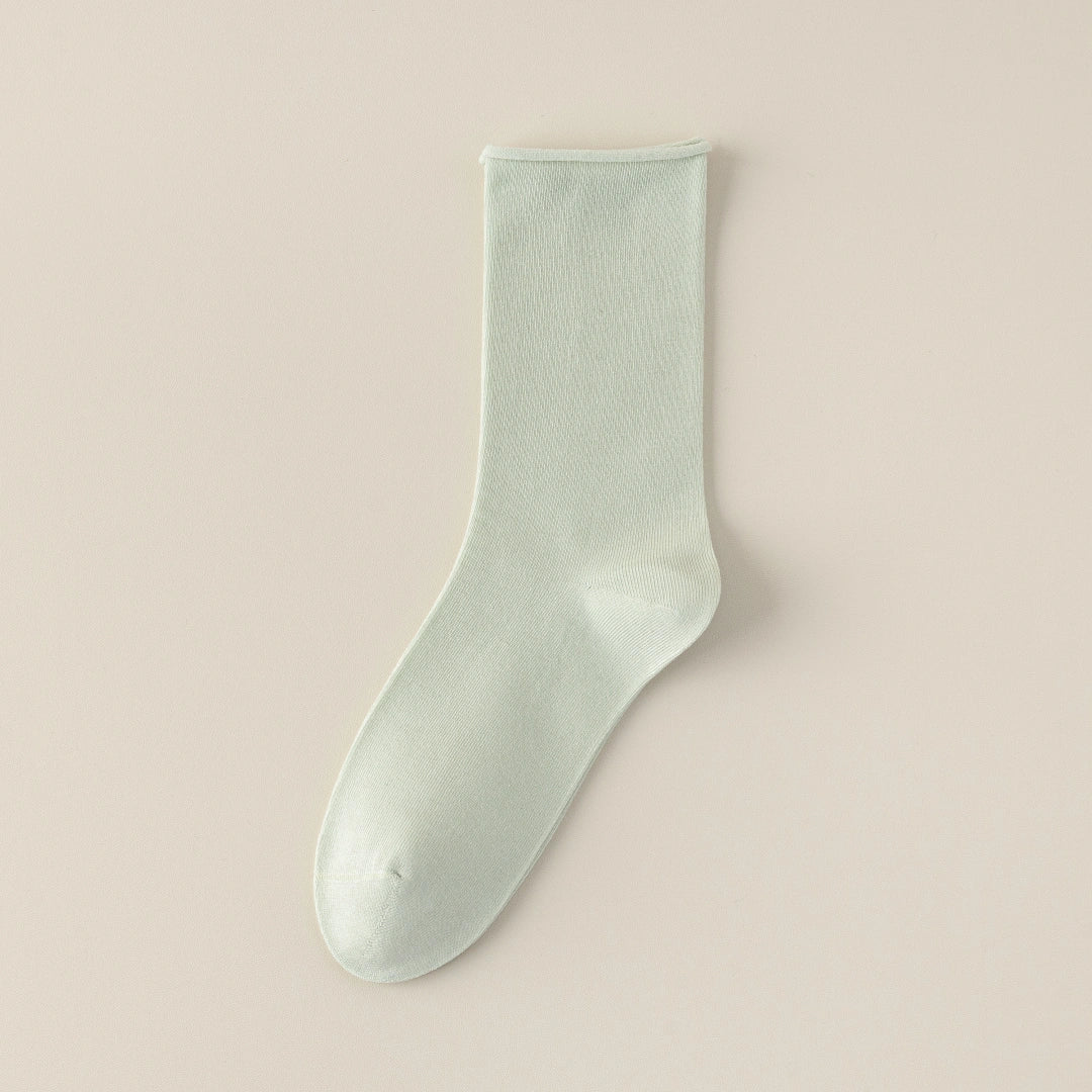 Women's 6" Modal & 6A Mulberry Silk Blend Crew Socks - product photo showing modal and mulberry silk comfort