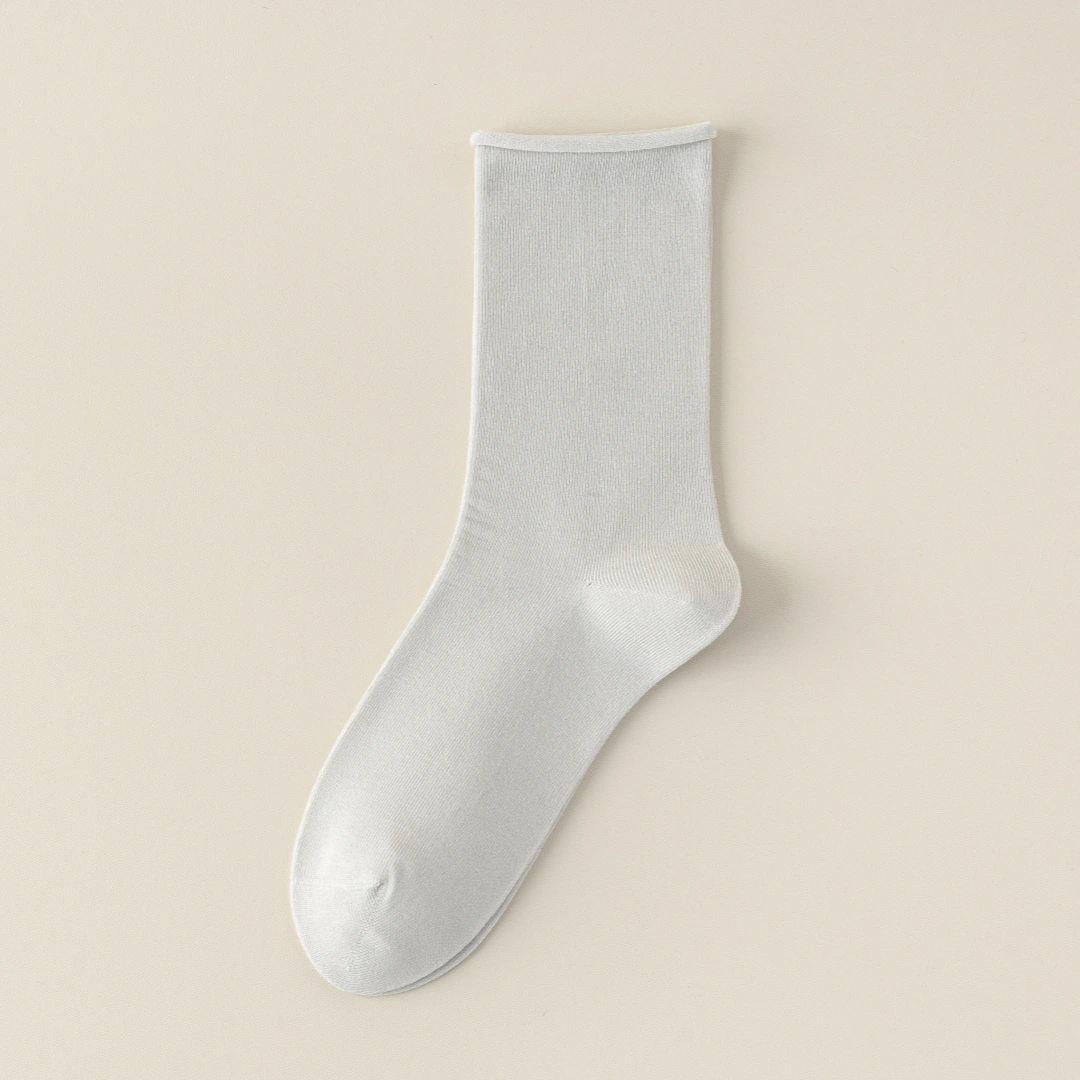 Women's 6" Modal & 6A Mulberry Silk Blend Crew Socks - product photo showing modal and mulberry silk comfort
