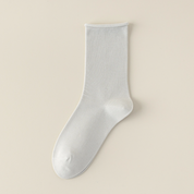 Women's 6" Modal & 6A Mulberry Silk Blend Crew Socks - product photo showing modal and mulberry silk comfort