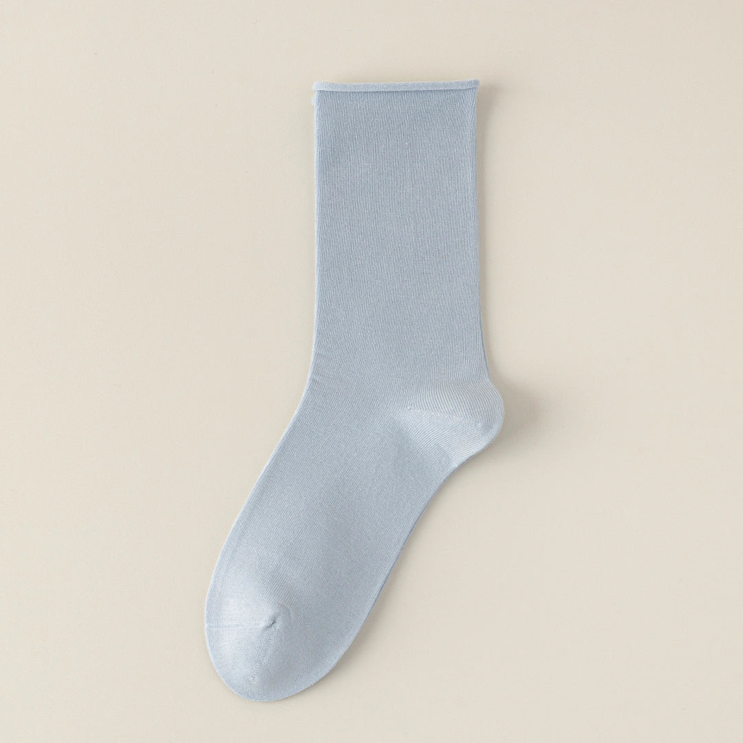 Women's 6" Modal & 6A Mulberry Silk Blend Crew Socks - product photo showing modal and mulberry silk comfort