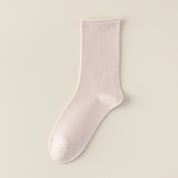 Women's 6" Modal & 6A Mulberry Silk Blend Crew Socks - product photo showing modal and mulberry silk comfort