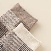 Women's Combed Cotton Blend 7.1" Textured Knit Multi-Pattern Crew Socks