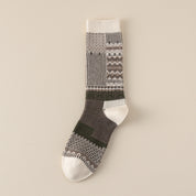 Women's Combed Cotton Blend 7.1" Textured Knit Multi-Pattern Crew Socks
