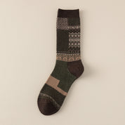 Women's Combed Cotton Blend 7.1" Textured Knit Multi-Pattern Crew Socks