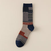 Women's Combed Cotton Blend 7.1" Textured Knit Multi-Pattern Crew Socks
