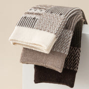 Women's Combed Cotton Blend 7.1" Textured Knit Multi-Pattern Crew Socks