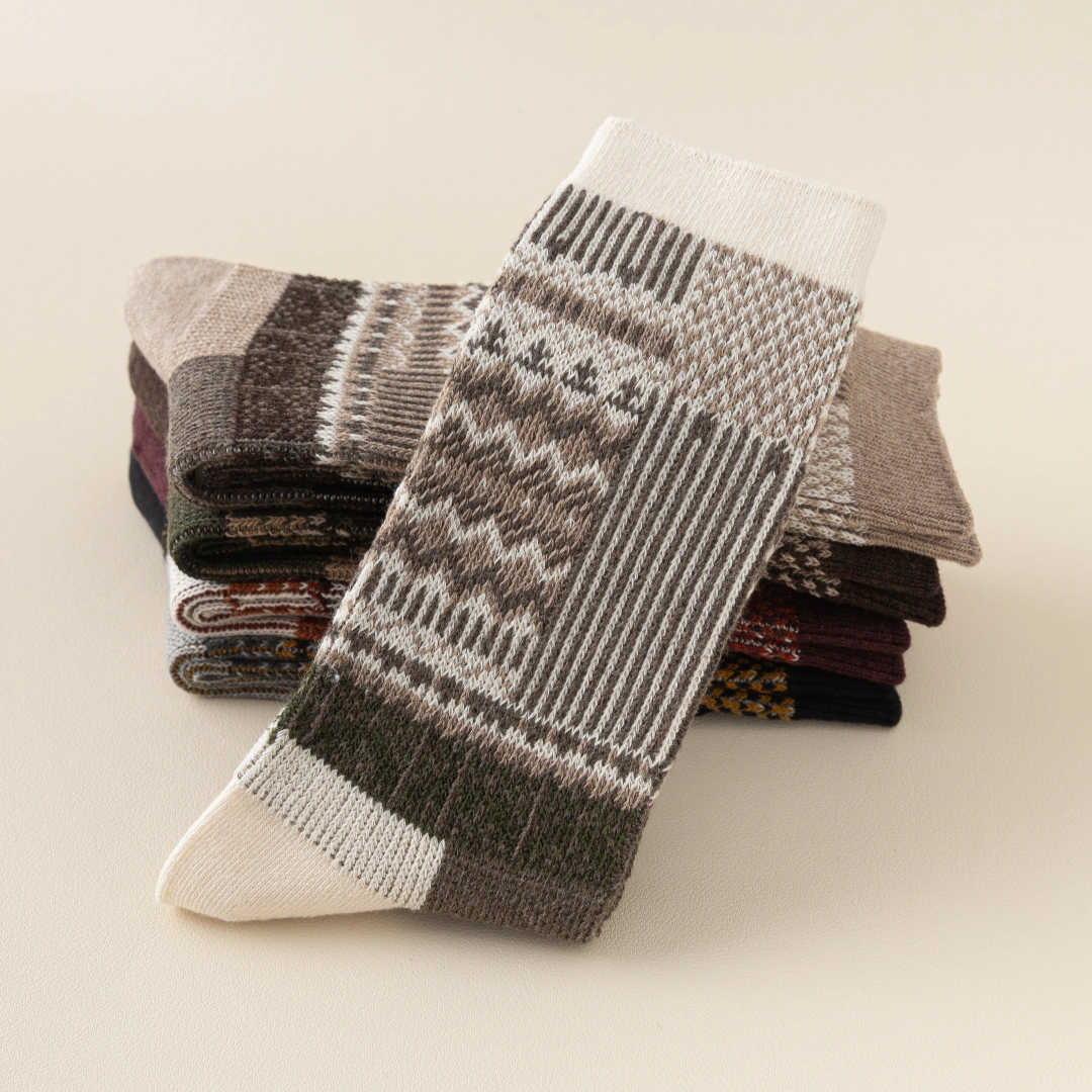 Women's Combed Cotton Blend 7.1" Textured Knit Multi-Pattern Crew Socks