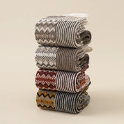 Women's Combed Cotton Blend 7.1" Textured Knit Multi-Pattern Crew Socks