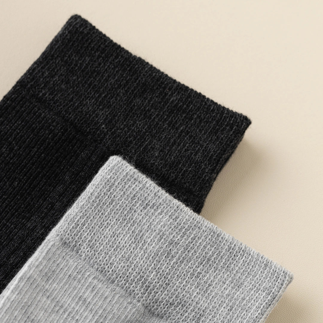 Men's 98% Cotton Fine-Ribbed Quarter Socks
