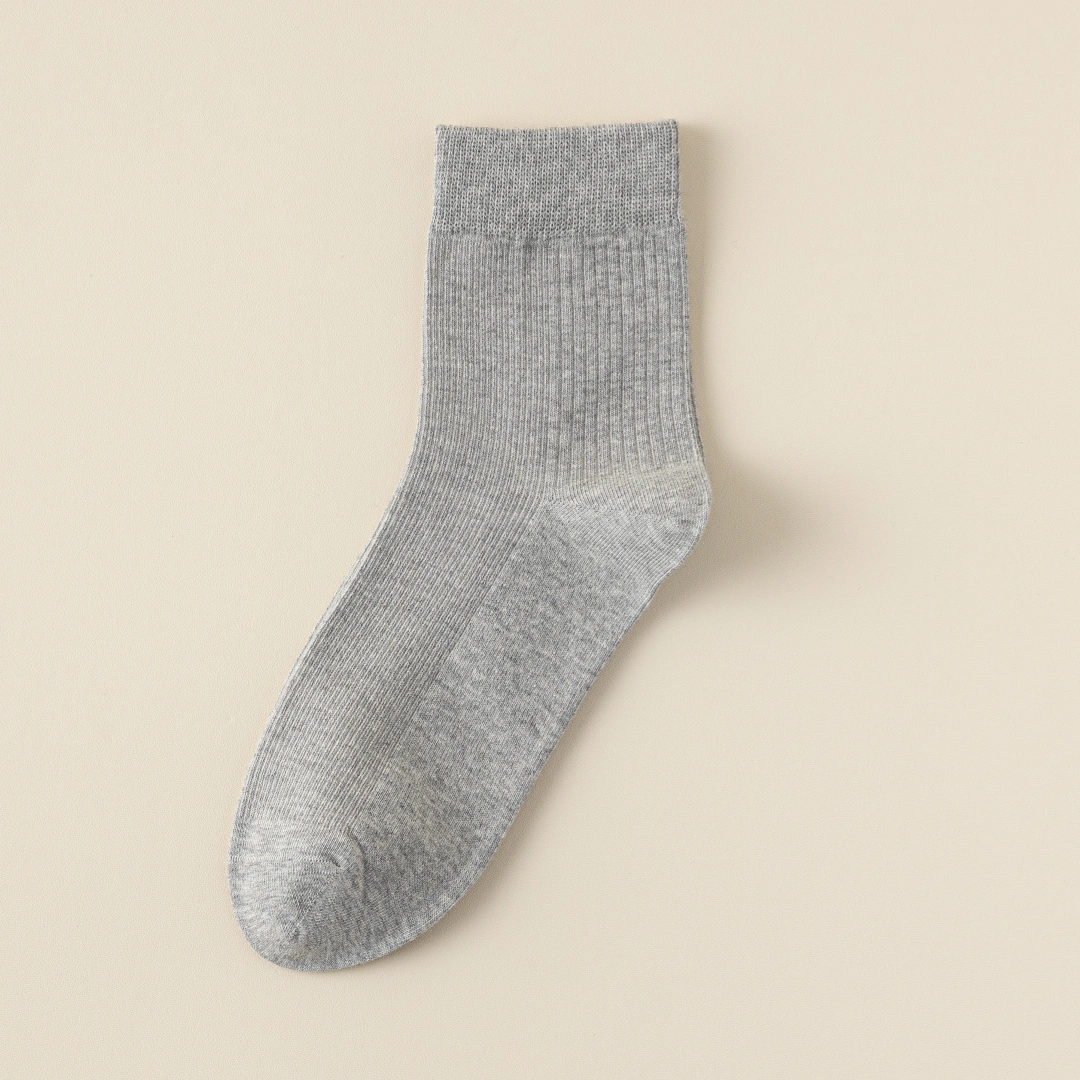 Men's 98% Cotton Fine-Ribbed Quarter Socks