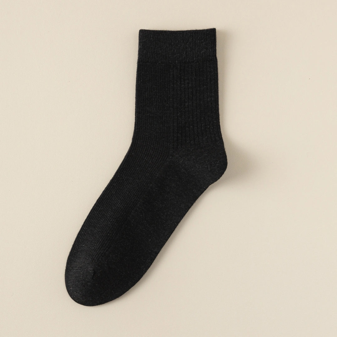 Men's 98% Cotton Fine-Ribbed Quarter Socks