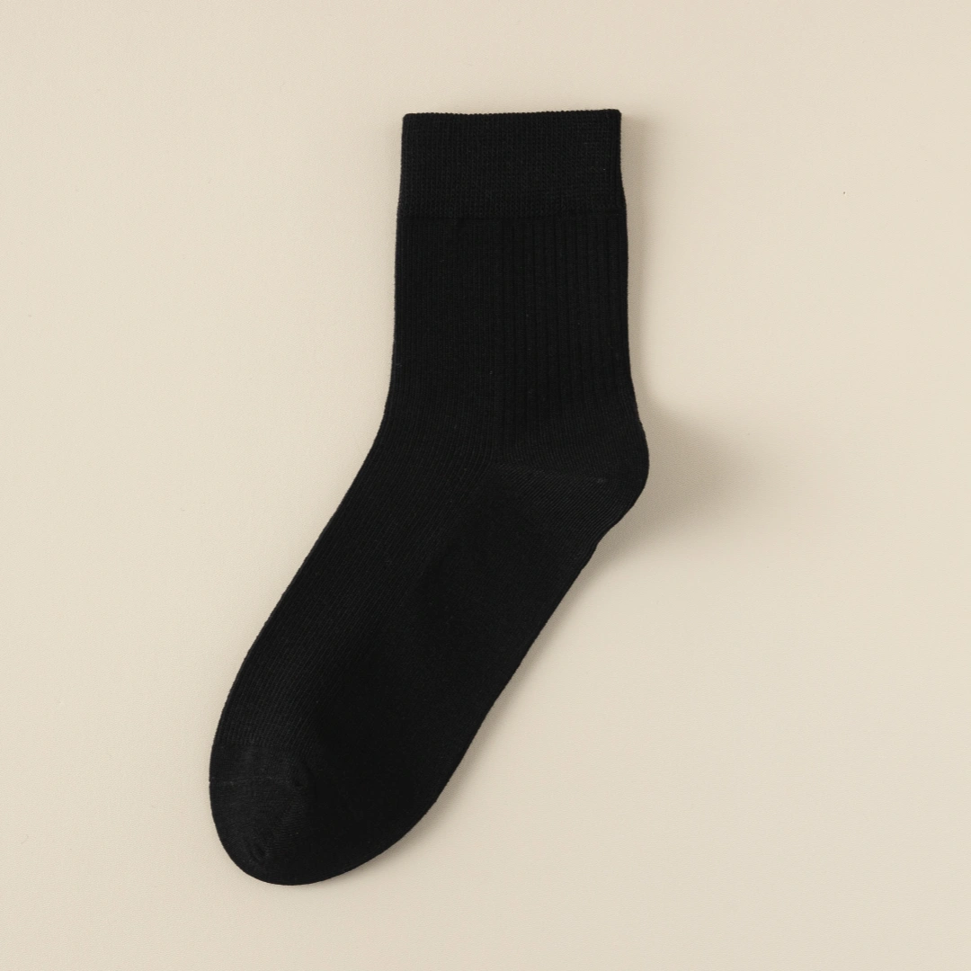 Men's 98% Cotton Fine-Ribbed Quarter Socks