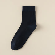 Men's 98% Cotton Fine-Ribbed Quarter Socks