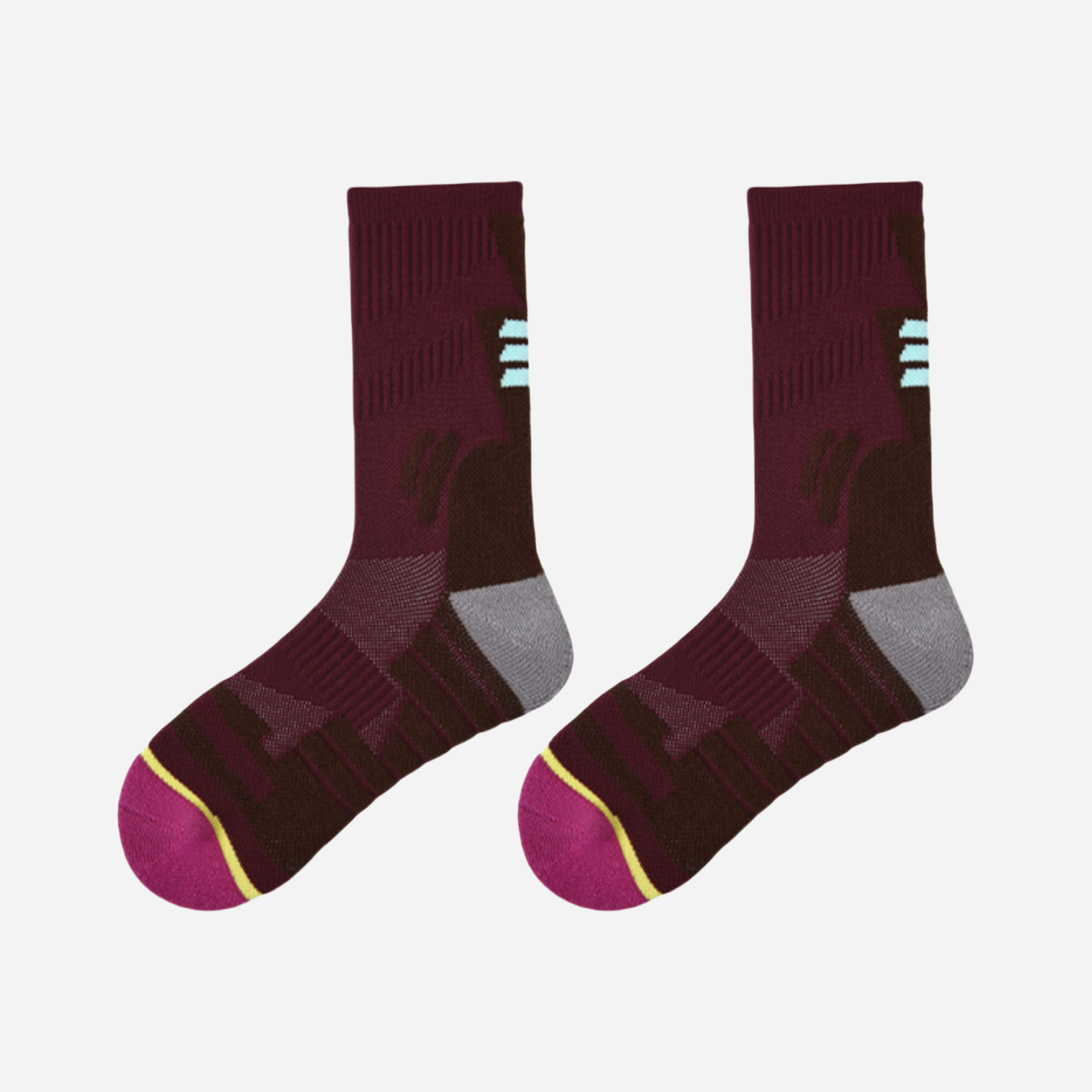 Women's Performance Athletic Crew Socks-Chestnut-1 Pack