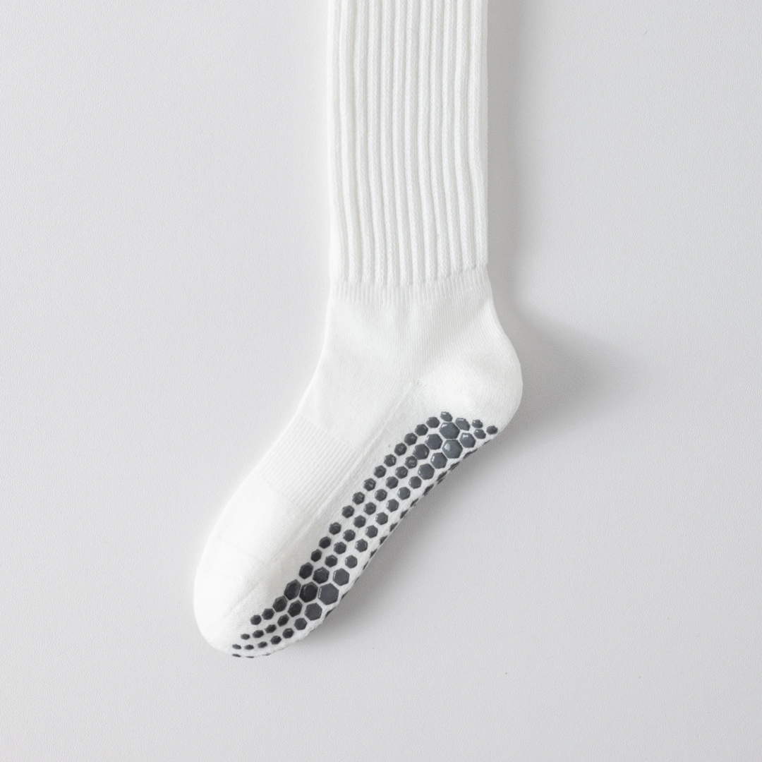 Women's Terry-Lined Pilates 92% Cotton Socks - product photo showing cushioned comfort