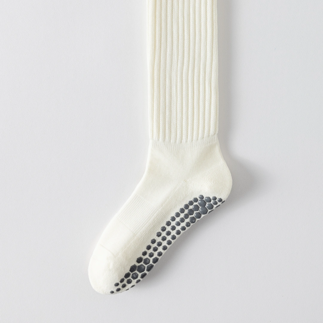 Women's Terry-Lined Pilates 92% Cotton Socks - product photo showing cushioned comfort