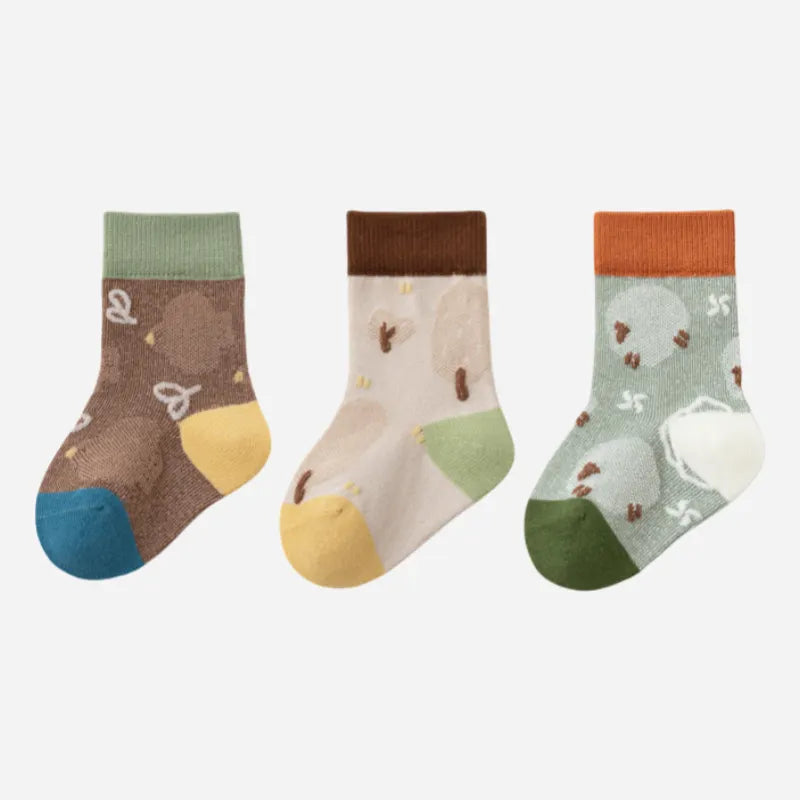 Babies' Forest Fiesta Ankle Socks -3 Pairs