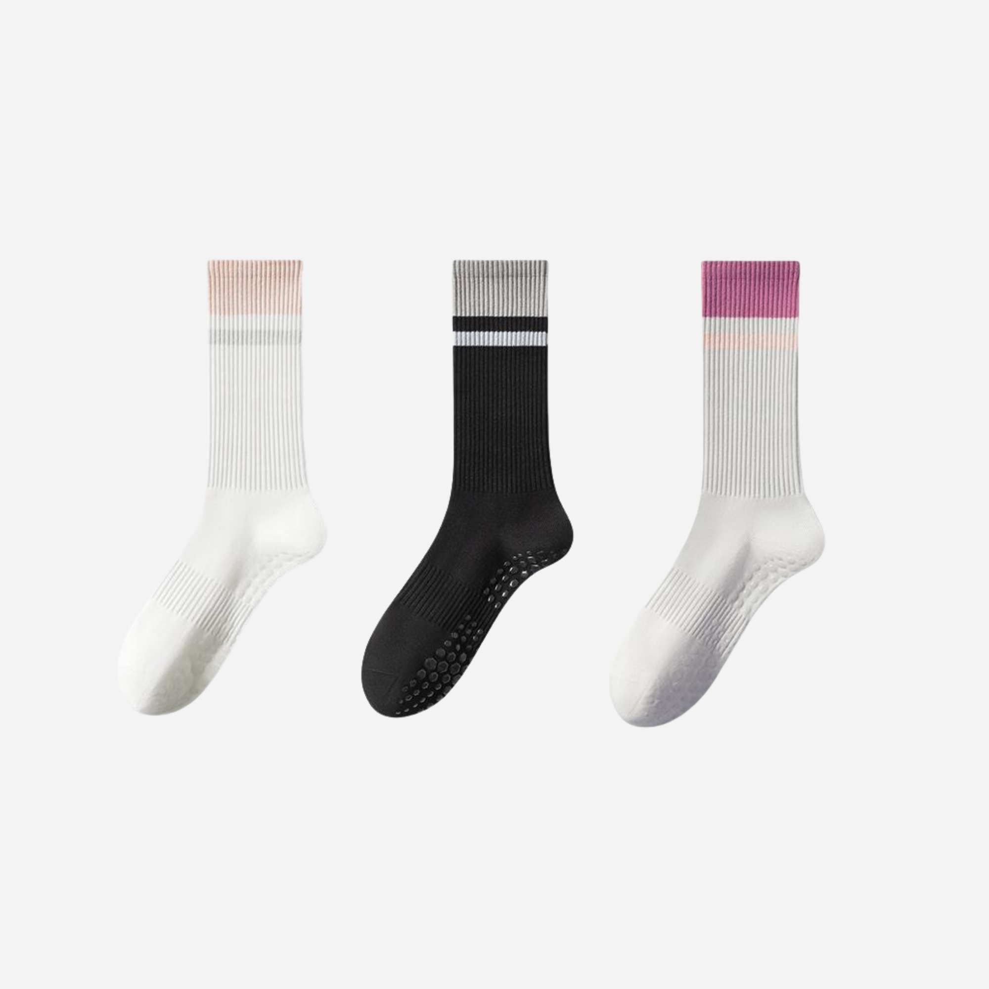 Women's Non-Slip Yoga Grip Socks-3 Pack
