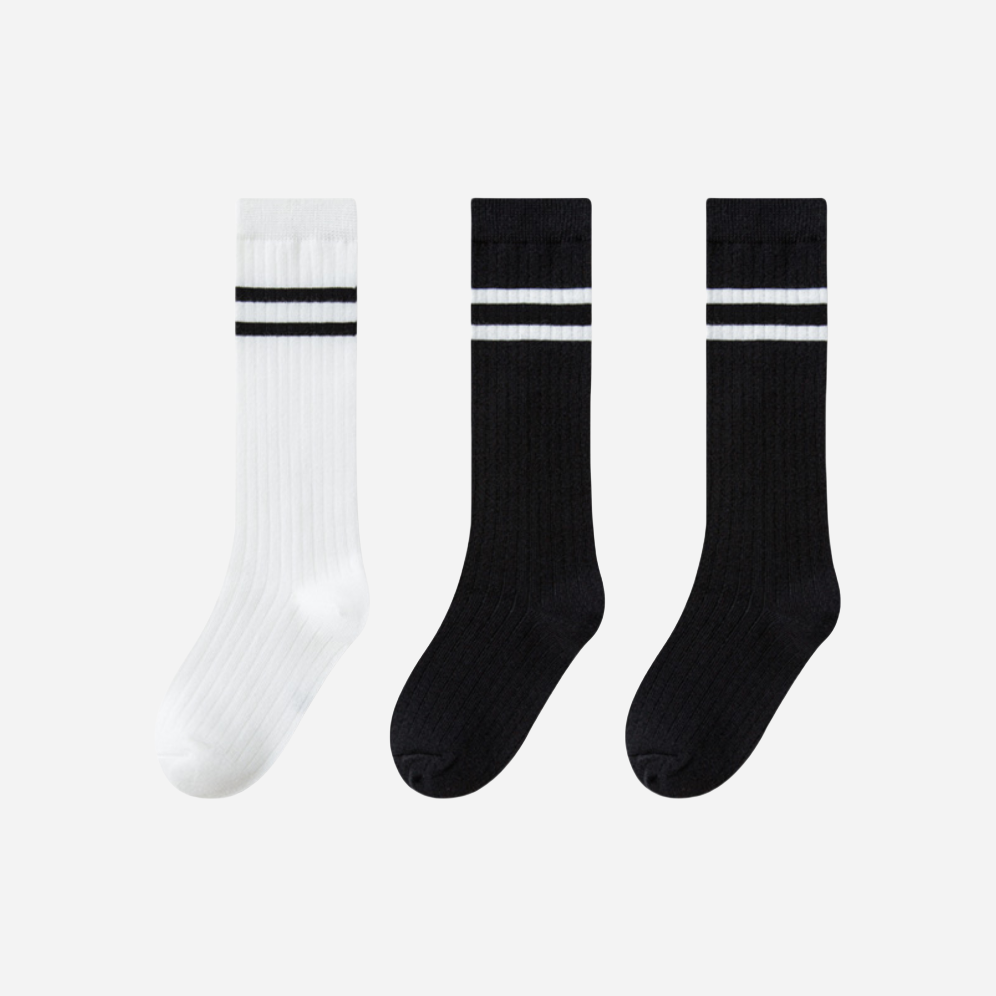 Kid's Varsity Stripe Knee High Socks - 3 Pairs