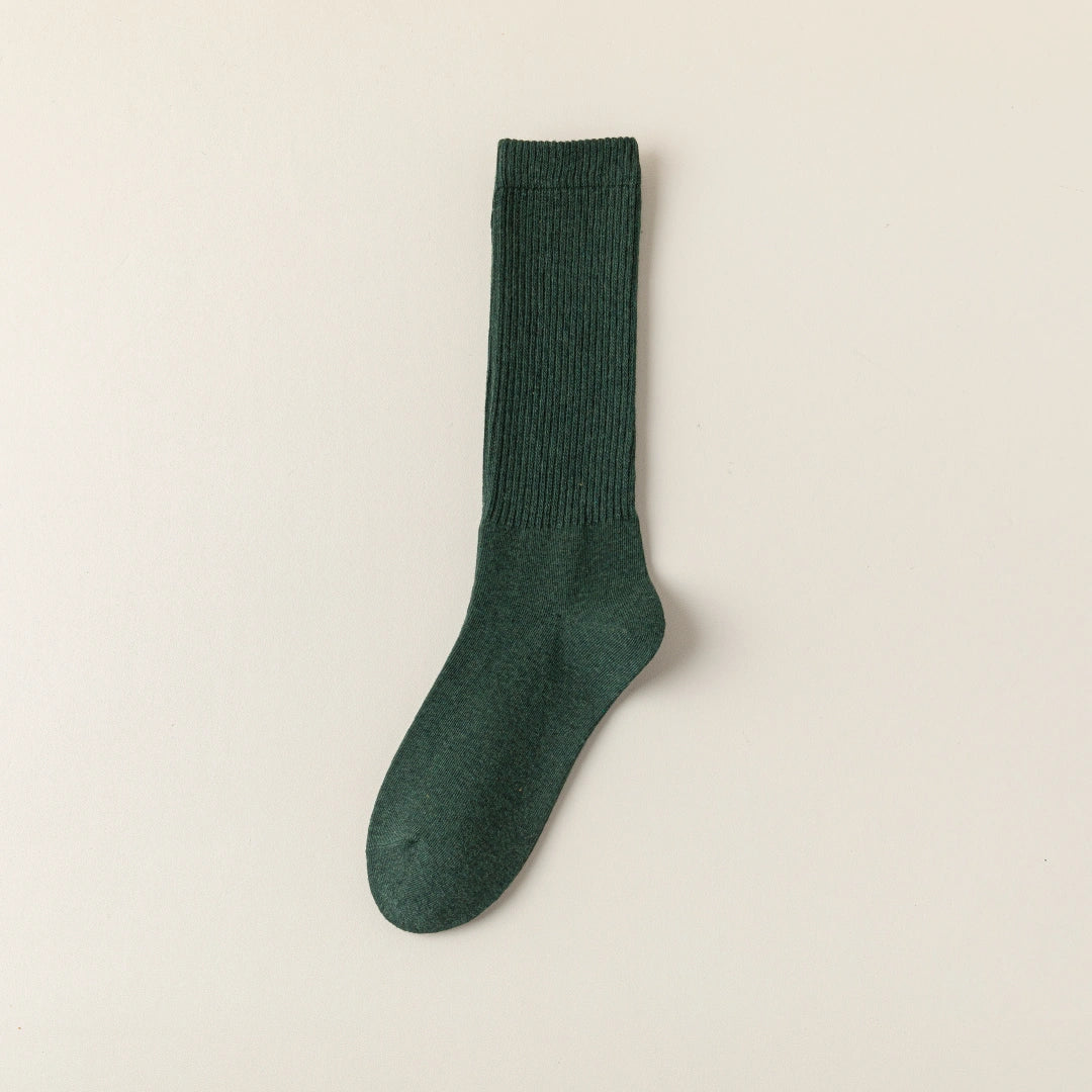 Women's 95% Cotton Heathered Long Crew Socks