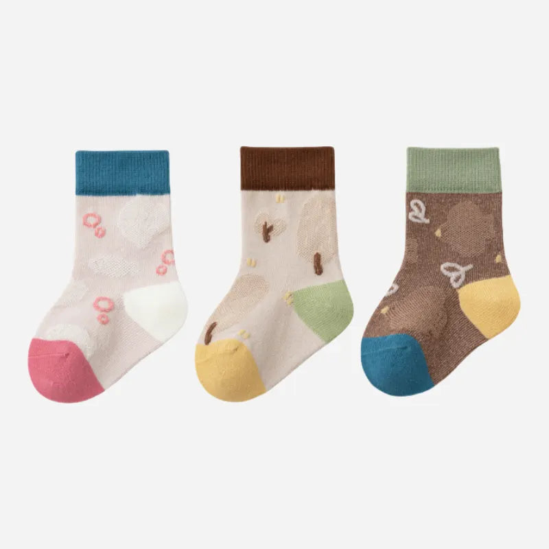 Babies' Forest Fiesta Ankle Socks -3 Pairs