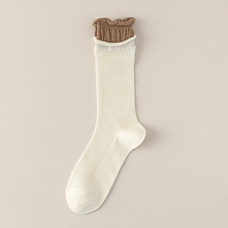 Women's Ultra-Thin "Airy" Rolled Cuff Slouch Socks