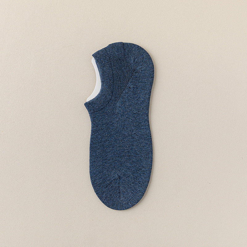 Men's 92% Cotton Heather Invisible Socks