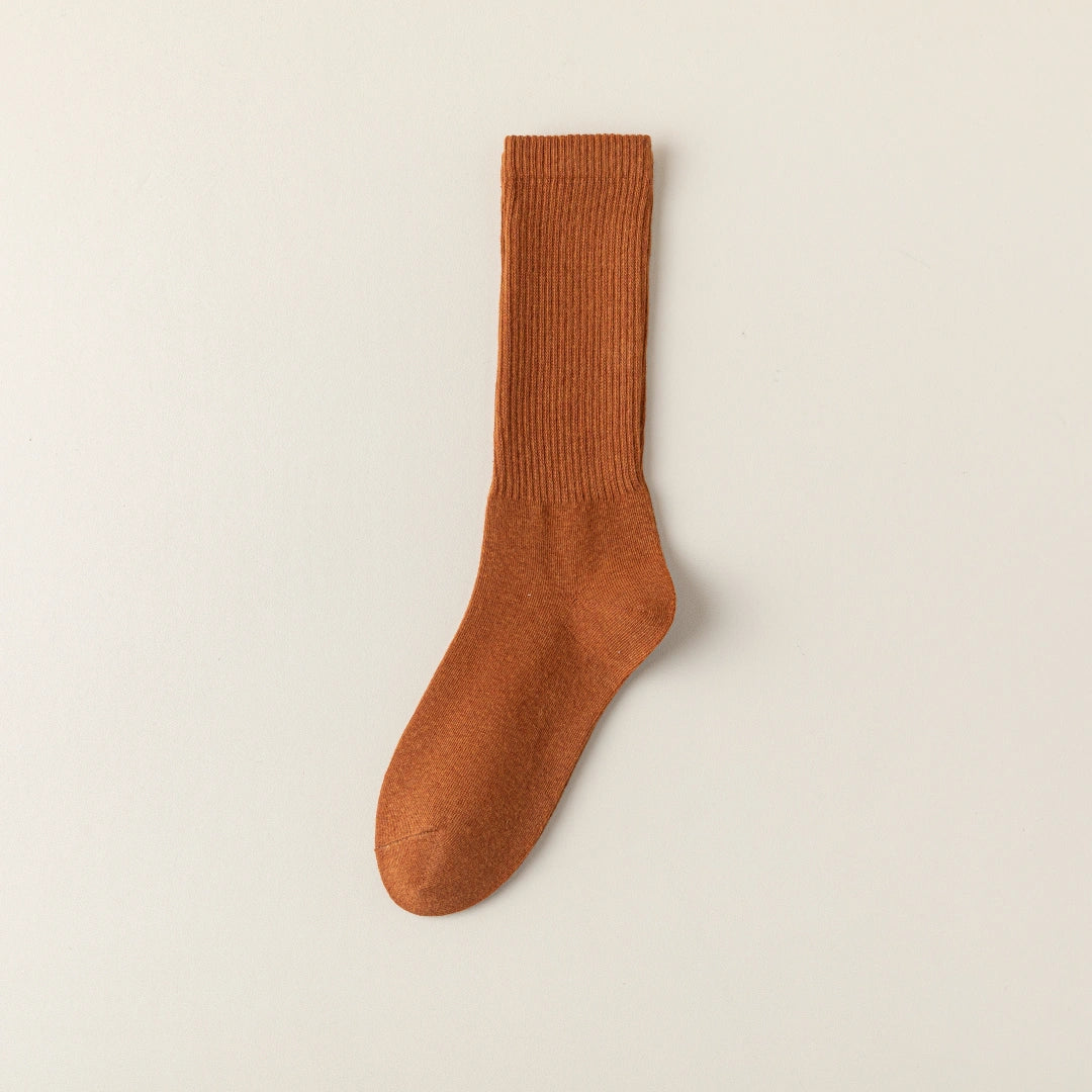 Women's 95% Cotton Heathered Long Crew Socks
