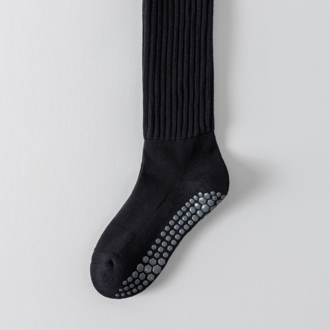 Women's Terry-Lined Pilates 92% Cotton Socks - product photo showing cushioned comfort