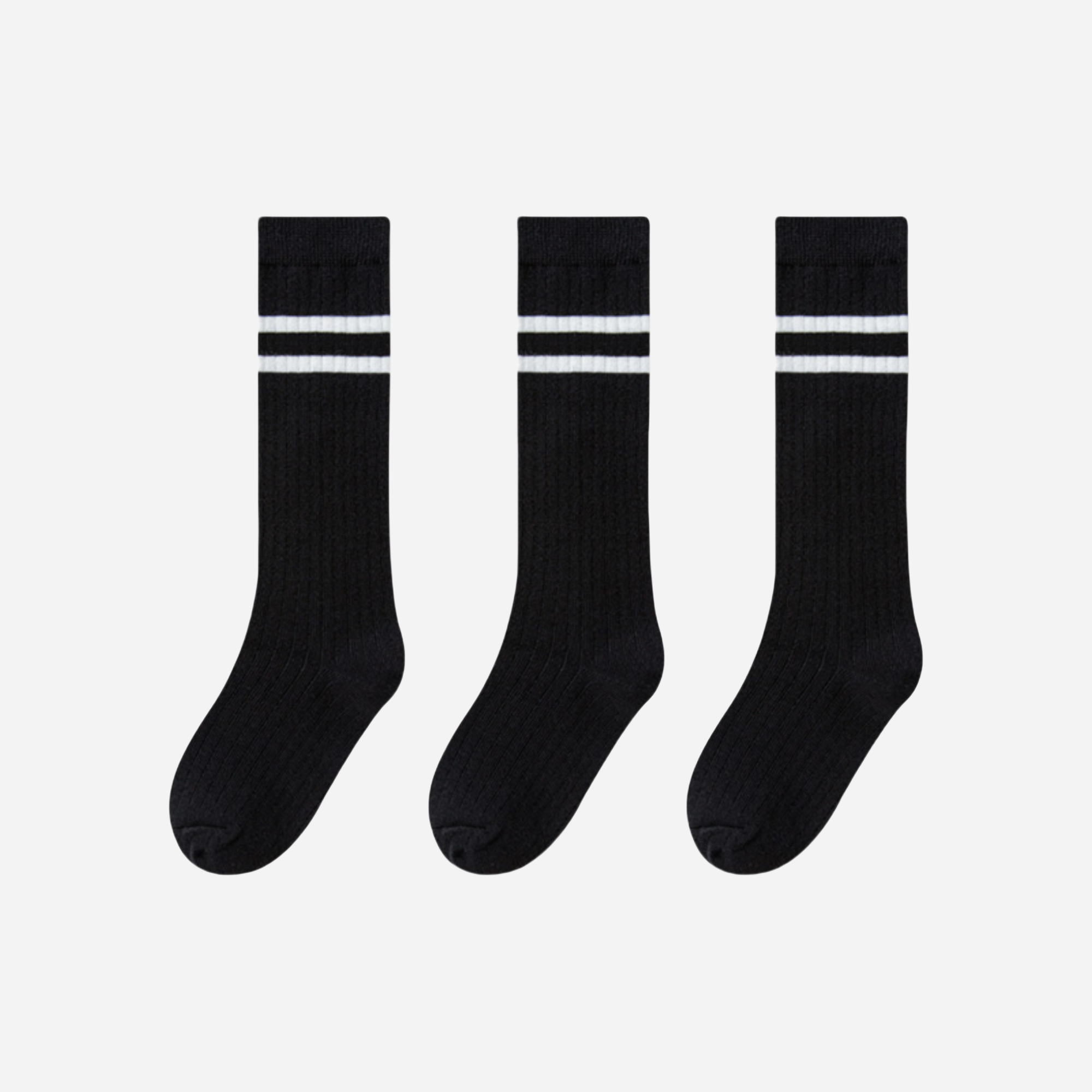Kid's Varsity Stripe Knee High Socks - 3 Pairs
