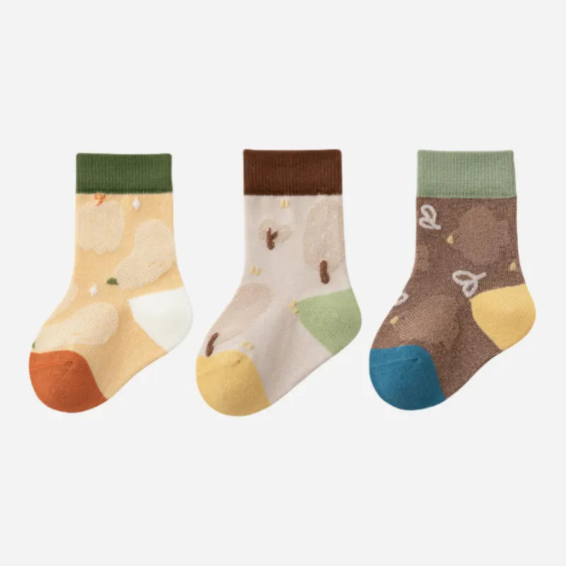 Babies' Forest Fiesta Ankle Socks -3 Pairs