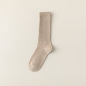 Women's 95% Cotton Heathered Long Crew Socks