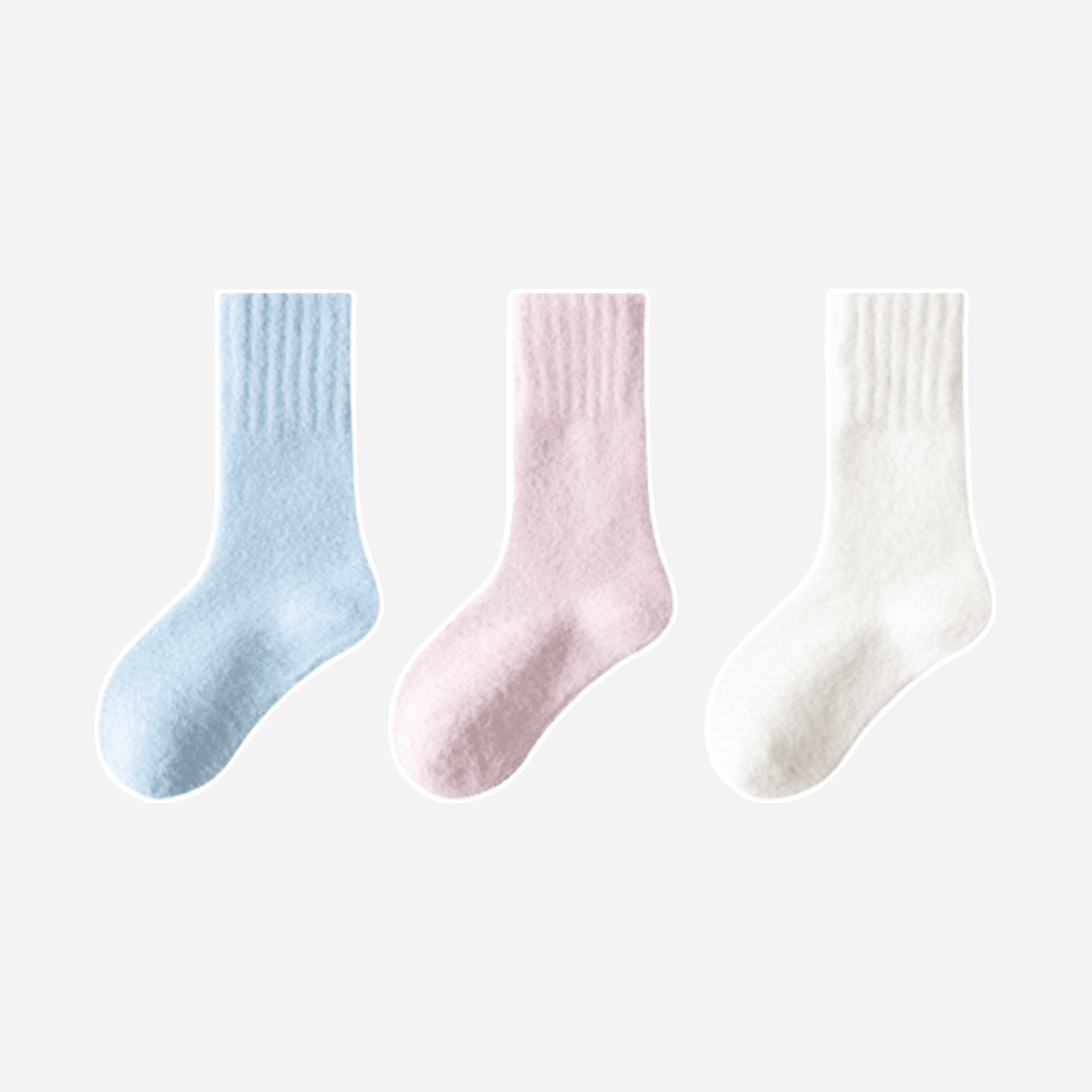 Kid's Ultra Soft Fuzzy Crew Socks - 3 Pairs - Weavasocks