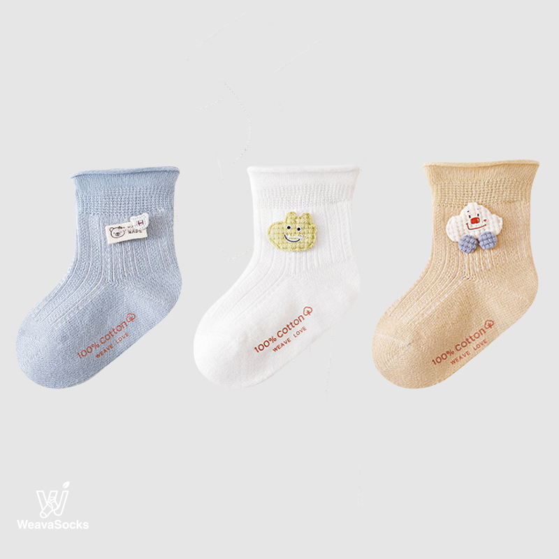 Babies' Mesh Ankle Socks-3 Pack